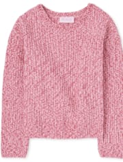 Girls Glitter Chenille Sweater