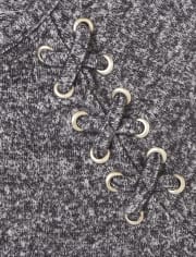 Haut pull léger à lacets pour filles