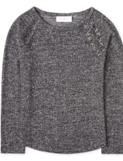 Haut pull léger à lacets pour filles