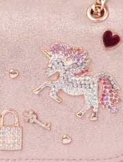 Girls Jeweled Unicorn Bag