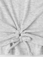 Haut cintré noué sur le devant pour fille