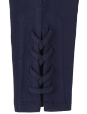 Girls Lace-Up Leggings