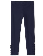 Girls Lace-Up Leggings