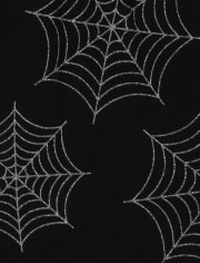 Halloween Black Sparkle Rhinestone Spider Web Black Orange Baby Dress NB-12Month 
