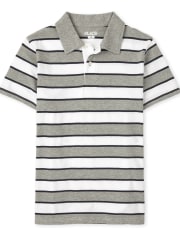 Boys Striped Jersey Polo