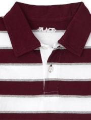 Boys Striped Jersey Polo