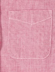 Camisa con botones de popelina para bebés y niños pequeños