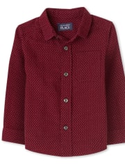 Baby And Toddler Boys Dobby Button Down Shirt