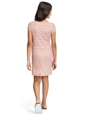 Vestido de niñas con lazo delantero a rayas