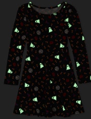 Girls Halloween Glow Everyday Dress