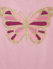 Conjunto de traje de mariposa activa para niñas pequeñas