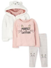 Toddler Girls Cat Outfit Set