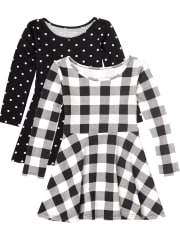 Toddler Girls Print Everyday Dress 2-Pack