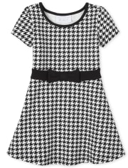 Vestido de punto Ponte de pata de gallo para bebés y niñas pequeñas