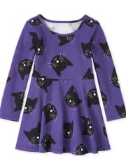 Baby And Toddler Girls Halloween Cat Everyday Dress