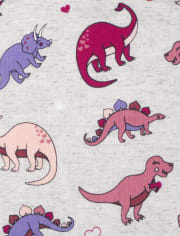 Conjunto de traje de dinosaurio para niñas pequeñas