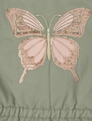 Toddler Girls Sequin Butterfly Parka Jacket