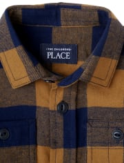 Baby And Toddler Boys Dad And Me Long Sleeve Plaid Flannel Matching Button Down Shirt The Children S Place Ca Pearwood