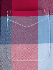 Camisa con botones Oxford a cuadros para bebés y niños pequeños