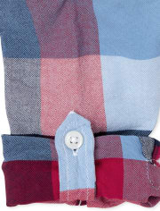 Camisa con botones Oxford a cuadros para bebés y niños pequeños