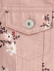 Girls Floral Denim Jacket