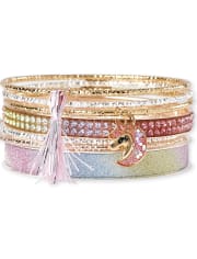 Girls Unicorn Bangle Bracelet 7-Pack