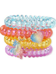 Girls Unicorn Coil Bracelet 4-Pack