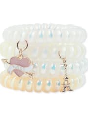 Girls Paris Coil Bracelet 4-Pack