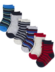 Toddler Boys Striped Midi Socks 6-Pack