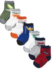 Lot de 7 chaussettes mi-longues Jours de la semaine pour tout-petit garçon