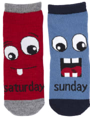 Paquete de 7 pares de calcetines Monster Midi Days Of The Week para niños pequeños