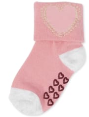 Toddler Girls Butterfly Turn Cuff Socks 6-Pack