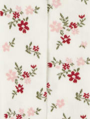 Toddler Girls Floral Tights