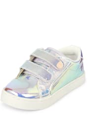 Toddler Girls Holographic Sparkle Low Top Sneakers