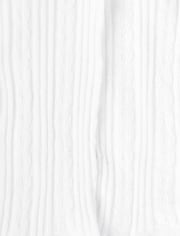 Toddler Girls Cable Knit Tights 2-Pack