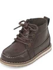 Toddler Boys Lace Up Mid Top Boots