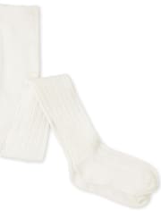 Girls Cable Knit Tights