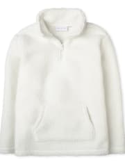 Girls Sherpa Half Zip Pullover