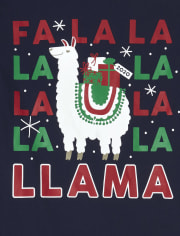 Adult Matching Family Festive Llama Cotton And Fleece Pajamas