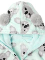 Girls Koala Fleece One Piece Pajamas