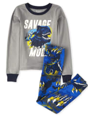 Pijama de algodón ajustado para niños Savage