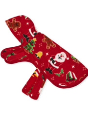 Pijama de lana con cuello redondo de Navidad familiar a juego para perros