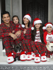 Dog Matching Family Tartan Cotton Pajamas