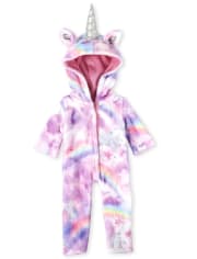 Doll Mommy And Me Unicorn Cloud Fleece Matching One Piece Pajamas