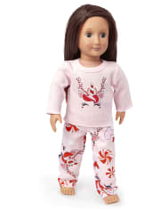 Doll Mommy And Me Christmas Unicorn Cotton Matching Pajamas