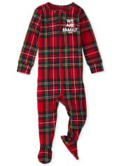 Unisex Baby And Toddler Matching Family Tartan Snug Fit Cotton One Piece Pajamas