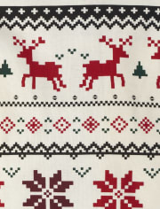 Baby And Toddler Matching Family Reindeer Fairisle Snug Fit Cotton One Piece Pajamas