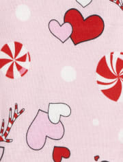 Pijamas a juego de algodón ajustados con unicornio navideño de mamá y yo para bebés y niñas pequeñas