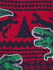 Pyjama en coton ajusté Papa et moi pour bébés et tout-petits garçons Glow Christmas Tree-Rex