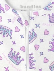 Baby And Toddler Girls Princess Snug Fit Cotton One Piece Pajamas 2-Pack